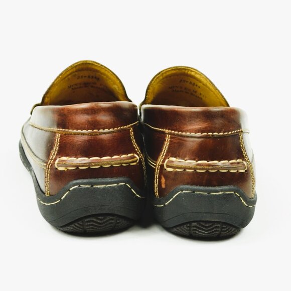 Johnston & Murphy Men\'s Size 8.5 Brown Woven Leather Slip On Loafers main image 4